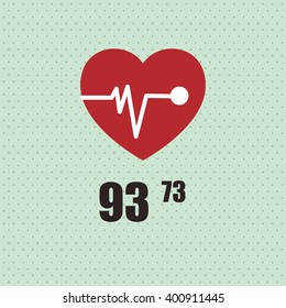 Cardio icon design, vector illustration