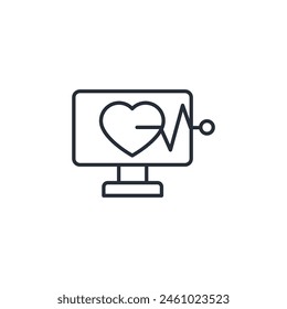 cardio icon. vector.Editable stroke.linear style sign for use web design,logo.Symbol illustration.