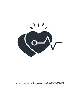cardio icon. vector.Editable stroke.linear style sign for use web design,logo.Symbol illustration.