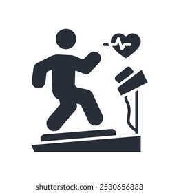 icono de cardio. Vector. Trazo editable. signo de estilo lineal para uso Diseño web, logotipo. Ilustración de símbolo.