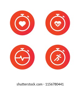 Cardio icons set