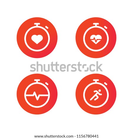 Cardio icons set