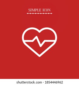 cardio line icon, outline vector illustration.