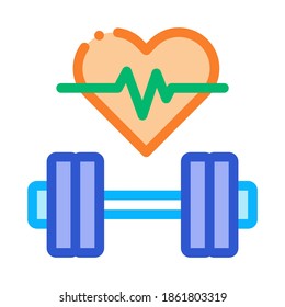 Cardio Training Biohacking Icon Vector Thin Line. Contour-Illustration