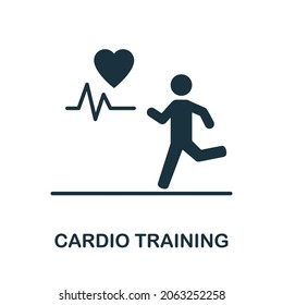 Cardio Training icon. Monochrome sign from gym collection. Creative Cardio Training icon illustration for web design, infographics and more