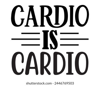 Cardio es diseño de camiseta de tipografía cardio