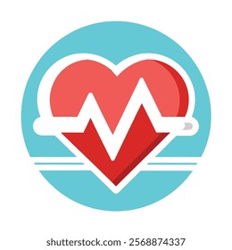 cardio vector icon apple on white background