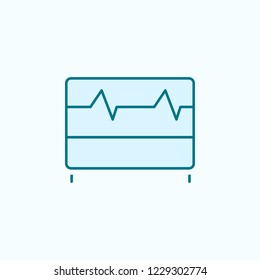 cardiogram 2 colored line icon. Simple colored element illustration. cardiogram outline symbol design from Scientifics study set