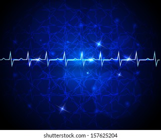 Cardiogram abstract wallpaper. Medical background.