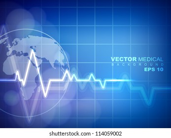 Cardiogram background. EPS 10.