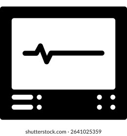 Cardiogram, Cardiac Arrest. Vector Web Icon