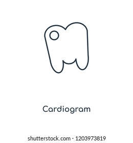 Cardiogram concept line icon. Linear Cardiogram concept outline symbol design. This simple element illustration can be used for web and mobile UI/UX.