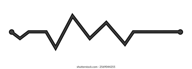 cardiogram design elements. Cardiogram lines of healthy heart