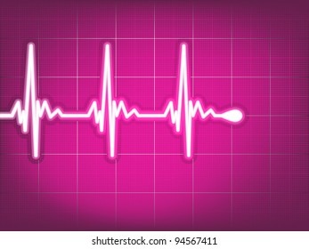 Cardiogram EKG. EPS 8 vector file included