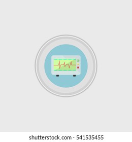 cardiogram  flat icon illustration isolated sign symbol
