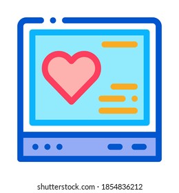 cardiogram gadget icon vector. cardiogram gadget sign. color symbol illustration