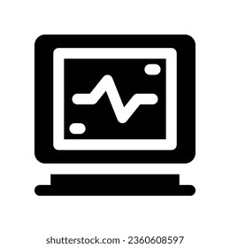 Symbol für eine Kardiogramm-Glyphe. Vektorsymbol für Ihre Website, Ihr Handy, Ihre Präsentation und Ihr Logo-Design.