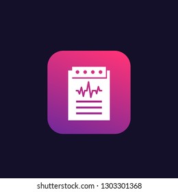 cardiogram or heart diagnosis vector icon