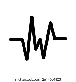 Ícone gráfico de diagnóstico de ECG cardíaco de cardiograma