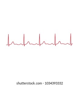cardiogram. heart line, vector