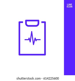 cardiogram heart line vector icon
