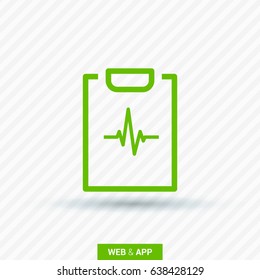 cardiogram heart line vector icon