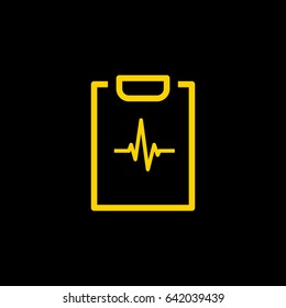 cardiogram heart line vector icon