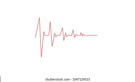 cardiogram of heart on a white background