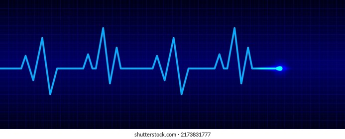 Cardiogram heart rate wave. Heartbeat laser line graphic background. For hospitals, websites, banners and gyms concept. Vector illustration.