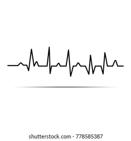 Cardiogram. Heartbeat. The icon. Romance. Abstract background.