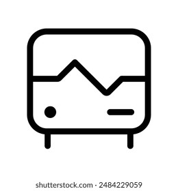 cardiogram icon design in filled and outlined style