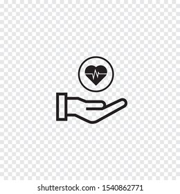 Cardiogram icon design isolated on transparent background. vector illustration