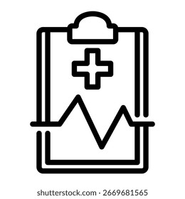 Cardiogram Icon Element For Design
