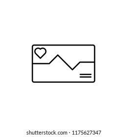 cardiogram icon. Element of medicine icon for mobile concept and web apps. Thin line cardiogram icon can be used for web and mobile on white background