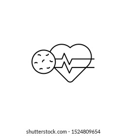 Cardiogram icon. Element of world cancer day icon