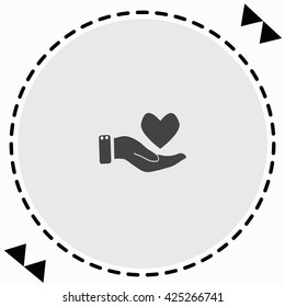 Cardiogram icon Flat Design. Isolated Illustration.