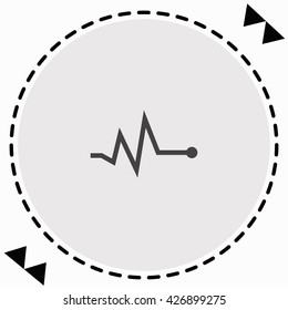 Cardiogram icon Flat Design. Isolated Illustration.