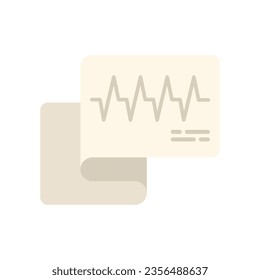 Cardiogram icon flat vector. Ecg heart. Cardiac doctor isolated