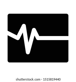 Cardiogram icon - glyph style