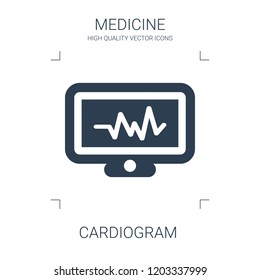 cardiogram icon. high quality filled cardiogram icon on white background. from medical collection flat trendy vector cardiogram symbol. use for web and mobile