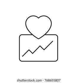 cardiogram icon illustration isolated vector sign symbol