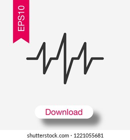 Cardiogram icon isolated on background. Heartbeat symbol modern, simple, vector, icon for website design, mobile app, ui. Vector Illustration
