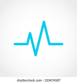 Cardiogram Icon Isolated on White Background
