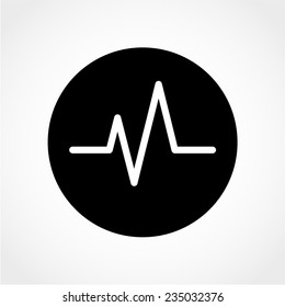 Cardiogram Icon Isolated on White Background