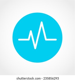 Cardiogram Icon Isolated on White Background
