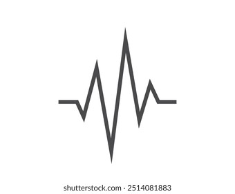 Icono de cardiograma. Elemento de diseño médico. Símbolo de pulso, ritmo cardiaco y pulso. Imagen de Vector aislada en estilo simple