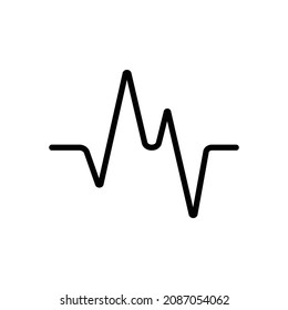 Icono de cardiograma sobre fondo blanco. Pulso de latido. Símbolo cardio. Ilustración vectorial.