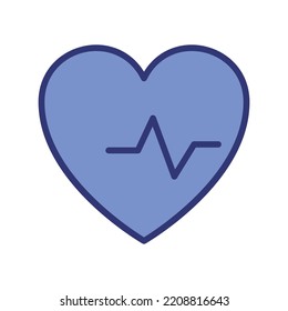 cardiogram icon on white background