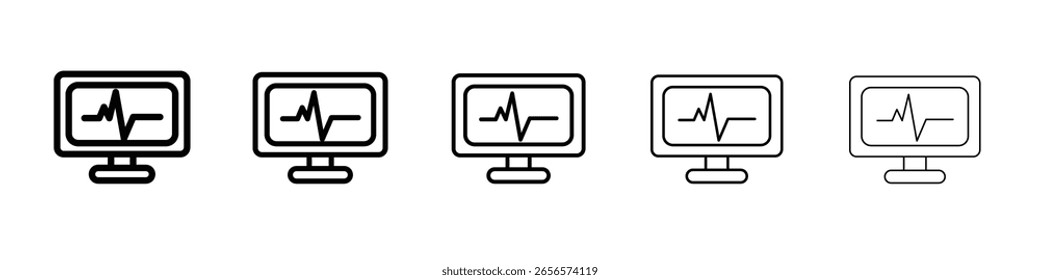 Kardiogramm Symbol Umriss einfache Illustration einzeln