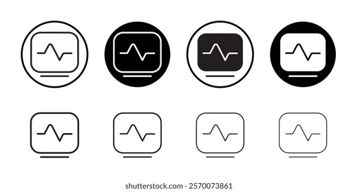 cardiogram icon Outline vector for web ui